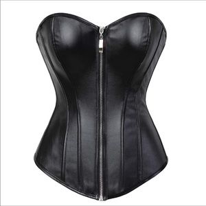 Leather Corset Satin Finished New
